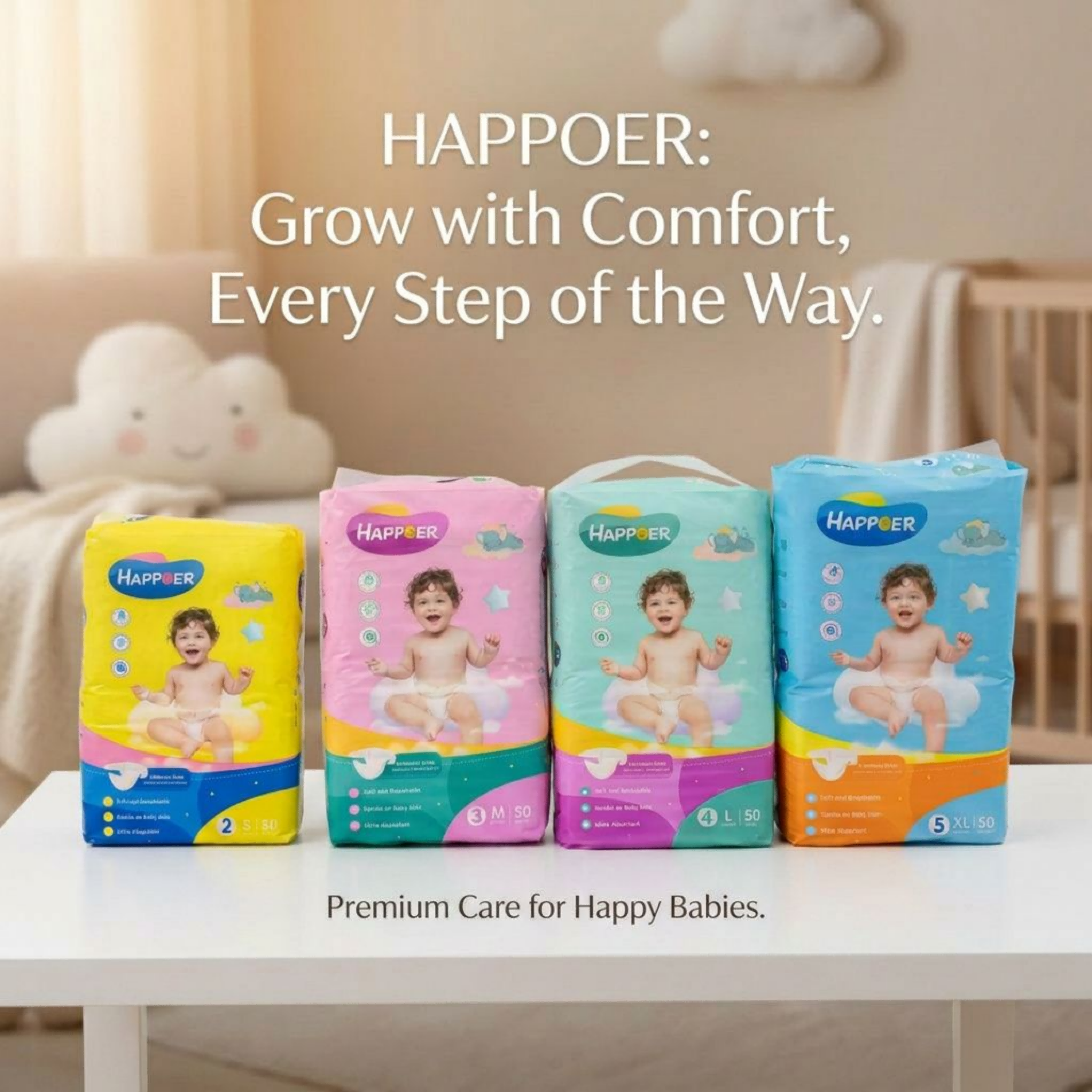 HAPPOER Baby Diapers: Thoughtfully Designed for Happy Moms and Happy Babies